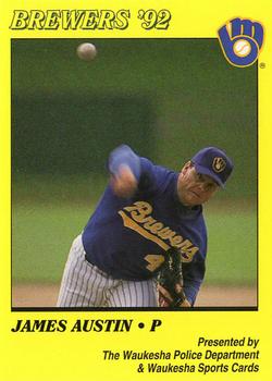 1992 Milwaukee Brewers Police - Waukesha Police Department & Waukesha Sports Cards #NNO James Austin Front