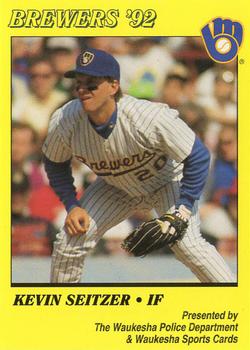 1992 Milwaukee Brewers Police - Waukesha Police Department & Waukesha Sports Cards #NNO Kevin Seitzer Front