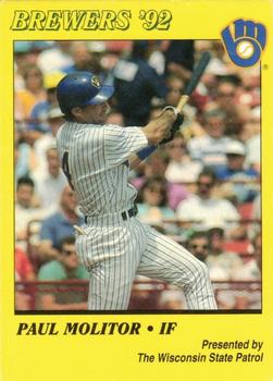 1992 Milwaukee Brewers Police - Wisconsin State Patrol #NNO Paul Molitor Front