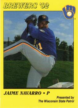 1992 Milwaukee Brewers Police - Wisconsin State Patrol #NNO Jaime Navarro Front