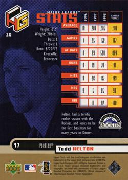 1999 Upper Deck HoloGrFX - AuSome #20 Todd Helton  Back