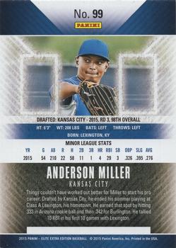 2015 Panini Elite Extra Edition #99 Anderson Miller Back