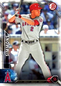 2016 Bowman #8 Andrelton Simmons Front