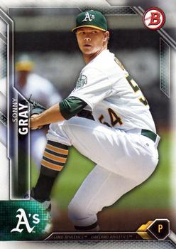 2016 Bowman #62 Sonny Gray Front