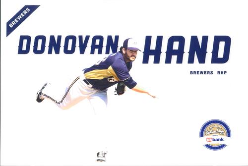 2013 US Bank Milwaukee Brewers #14 Donovan Hand Front