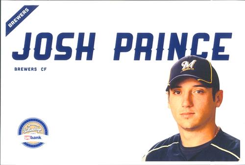 2013 US Bank Milwaukee Brewers #19 Josh Prince Front