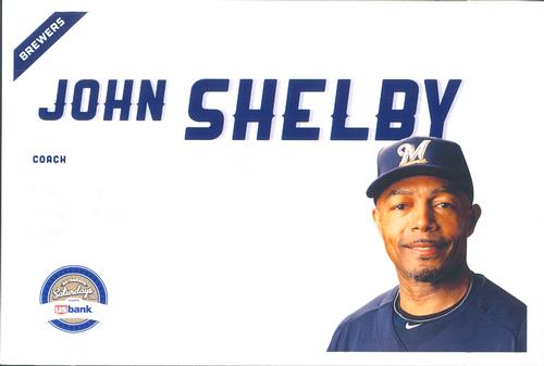 2013 US Bank Milwaukee Brewers #25 John Shelby Front