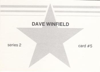 1988 Baseball Stars Series 2 (unlicensed) #5 Dave Winfield Back