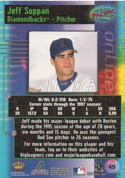 1998 Pacific Online #49 Jeff Suppan Back