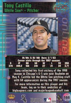 1998 Pacific Online #166 Tony Castillo Back