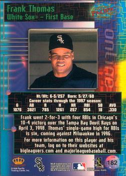 1998 Pacific Online #182 Frank Thomas Back