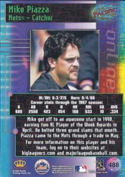 1998 Pacific Online #488 Mike Piazza Back