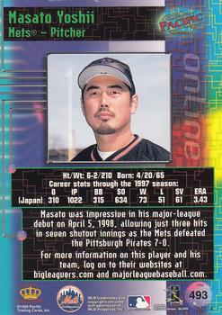 1998 Pacific Online #493 Masato Yoshii Back