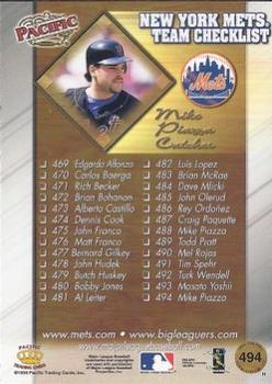 1998 Pacific Online #494 Mike Piazza Back