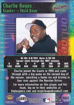 1998 Pacific Online #660 Charlie Hayes Back