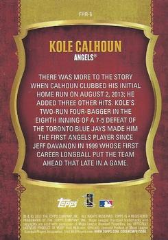 2015 Topps Update - First Home Run Gold #FHR-6 Kole Calhoun Back