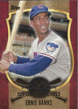 2015 Topps Update - First Home Run Gold #FHR-1 Ernie Banks Front