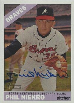 2015 Topps Heritage - Real One Autographs (High Numbers) #ROAH-PN Phil Niekro Front