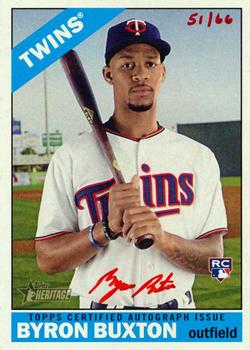 2015 Topps Heritage - Real One Autographs Special Edition (High Numbers) #ROAH-BB Byron Buxton Front