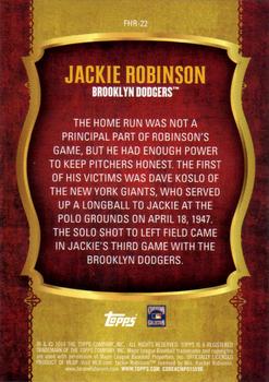 2015 Topps Update - First Home Run #FHR-22 Jackie Robinson Back