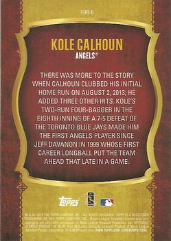 2015 Topps Update - First Home Run #FHR-6 Kole Calhoun Back