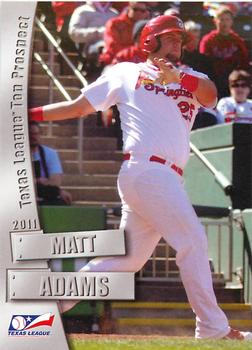 2011 Grandstand Texas League Top Prospects #NNO Matt Adams Front