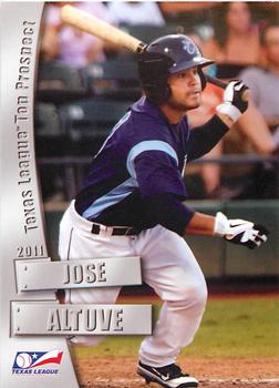 2011 Grandstand Texas League Top Prospects #NNO Jose Altuve Front