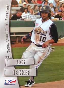 2011 Grandstand Texas League Top Prospects #NNO Jaff Decker Front