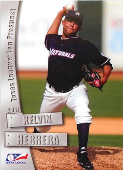 2011 Grandstand Texas League Top Prospects #NNO Kelvin Herrera Front