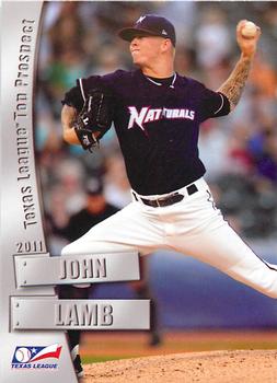 2011 Grandstand Texas League Top Prospects #NNO John Lamb Front