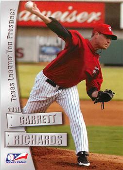 2011 Grandstand Texas League Top Prospects #NNO Garrett Richards Front