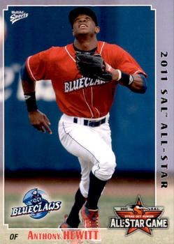 2011 MultiAd South Atlantic League All-Stars North #8 Anthony Hewitt Front