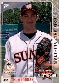 2011 MultiAd South Atlantic League All-Stars North #9 Taylor Jordan Front