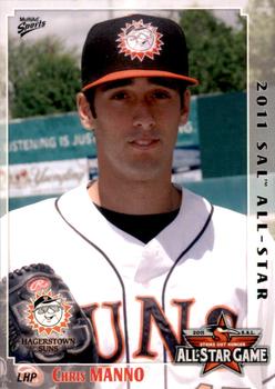 2011 MultiAd South Atlantic League All-Stars North #12 Chris Manno Front