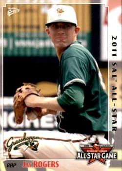 2011 MultiAd South Atlantic League All-Stars North #17 Jay Rogers Front