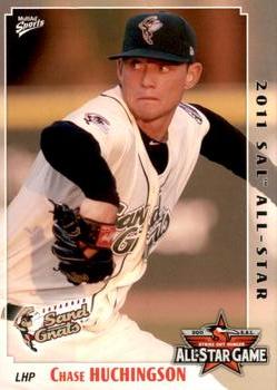 2011 MultiAd South Atlantic League All-Stars South #11 Chase Huchingson Front