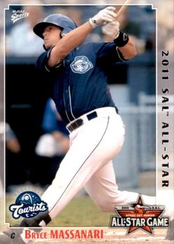 2011 MultiAd South Atlantic League All-Stars South #13 Bryce Massanari Front