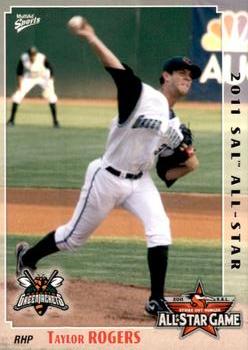 2011 MultiAd South Atlantic League All-Stars South #19 Taylor Rogers Front