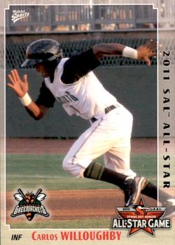 2011 MultiAd South Atlantic League All-Stars South #25 Carlos Willoughby Front
