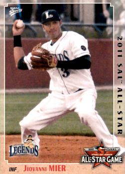 2011 MultiAd South Atlantic League All-Stars South #30 Jiovanni Mier Front