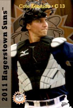 2011 MultiAd Hagerstown Suns #12 Cole Leonida Front