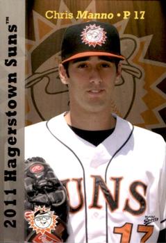 2011 MultiAd Hagerstown Suns #13 Chris Manno Front