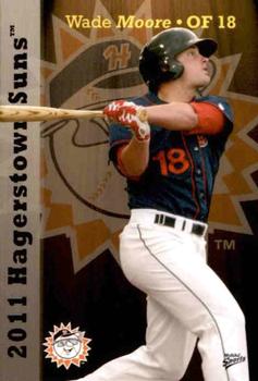 2011 MultiAd Hagerstown Suns #17 Wade Moore Front