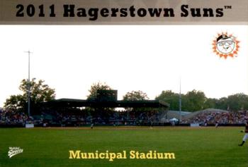 2011 MultiAd Hagerstown Suns #33 Municipal Stadium Front