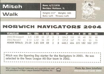2004 Grandstand Norwich Navigators #NNO Mitch Walk Back
