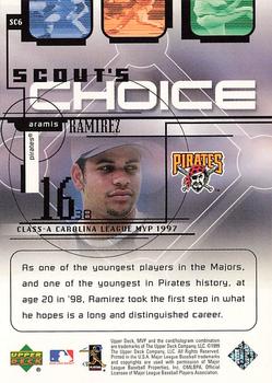 1999 Upper Deck MVP - Scout's Choice #SC6 Aramis Ramirez  Back