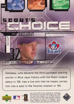 1999 Upper Deck MVP - Scout's Choice #SC15 Roy Halladay  Back