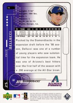 1999 Upper Deck MVP - Silver Script #14 David Dellucci  Back