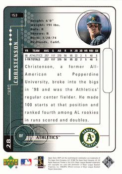 1999 Upper Deck MVP - Silver Script #153 Ryan Christenson  Back