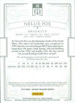 2015 Panini National Treasures #38 Nellie Fox Back